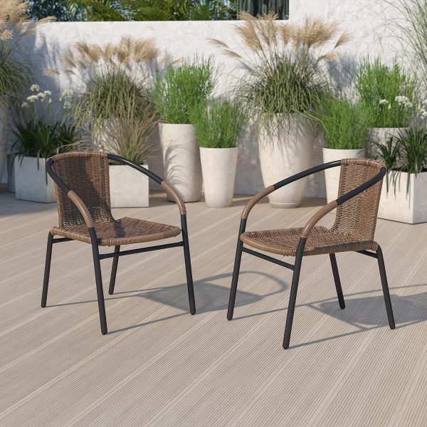 Stackable PE Rattan Dining Chair